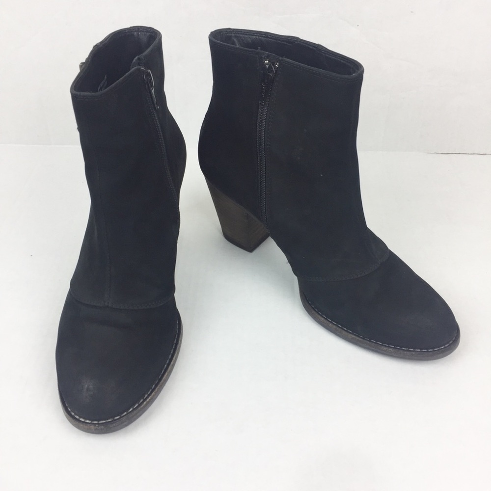Paul Green Black Suede Ankle Booties